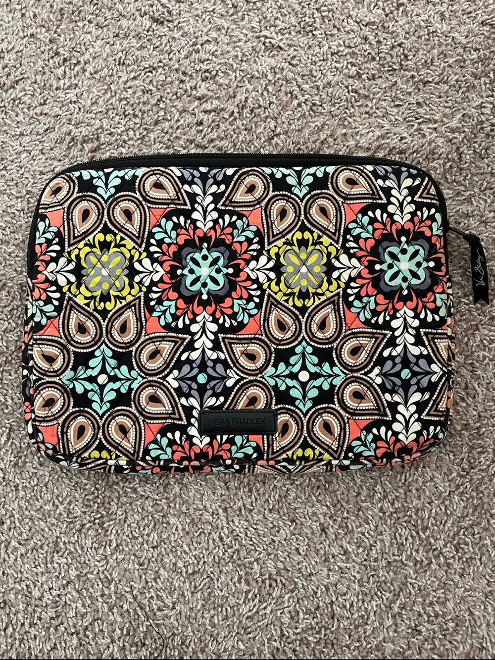Vera Bradley Multicolor Floral Quilted Laptops Sleeve